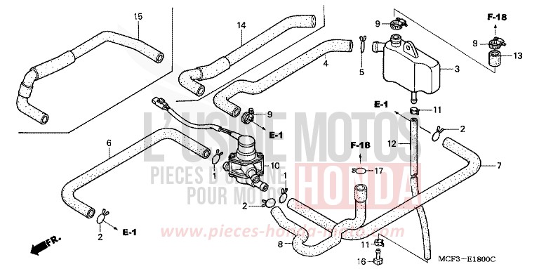 AIR INJECTION CONTROL VALVE for VTR1000 SP-2 ROSS WHITE (NH196B) from 2003